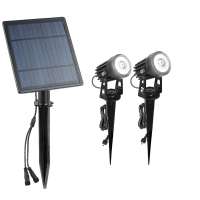 Solar Power 3X5W COB LED Lawn Light Outdoor Garden Lamp