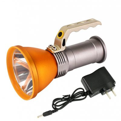 Super Bright Aluminum Alloy 3 Modes Handheld Led Torch Light Long Range Portable Rechargeable Led Searchlight For Camping