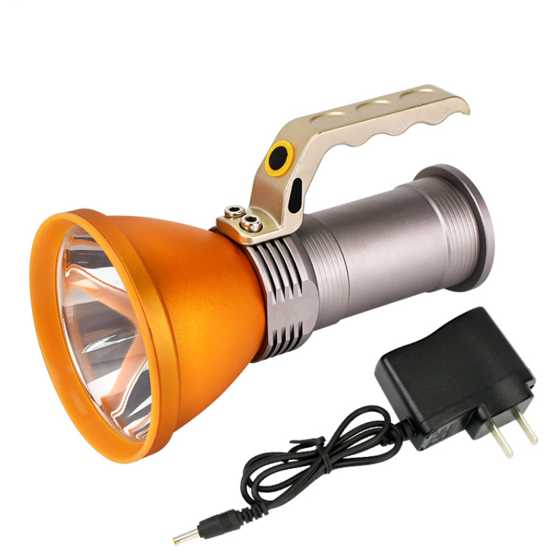 Super Bright Aluminum Alloy 3 Modes Handheld Led Torch Light Long Range Portable Rechargeable Led Searchlight For Camping