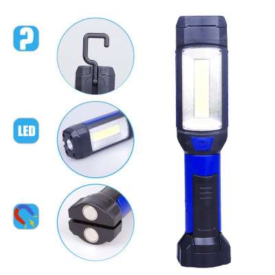 Hot Sale Flexible ABS Magnetic COB Work Light With Hook 360 Rotating Handle Temporary Led Working Lamp With Clip